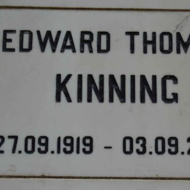 KINNING Edward Thomas 1919-2004