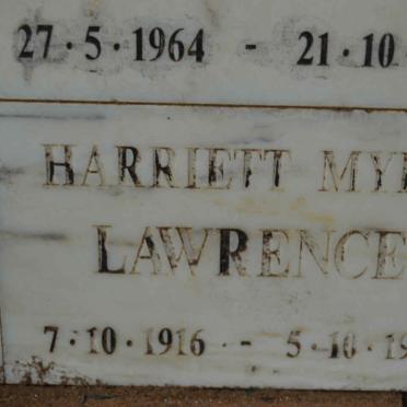 LAWRENCE Harriett Myra 1916-1994