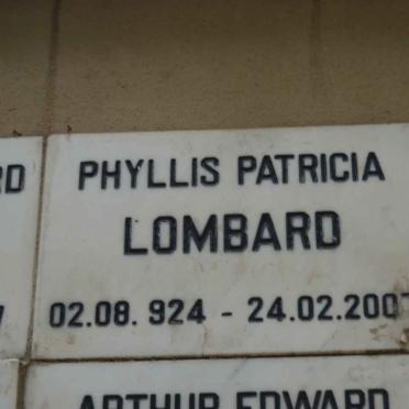 LOMBARD Phyllis Patricia 1924-2007