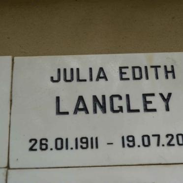 LANGLEY Julia Edith 1911-2003