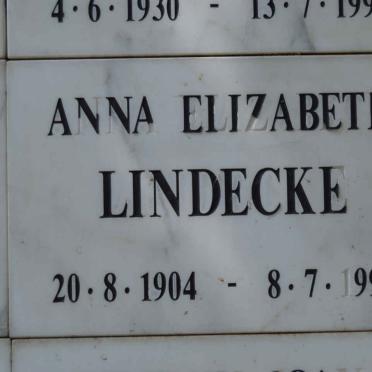 LINDECKE Anna Elizabeth 1904-1996