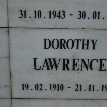 LAWRENCE Dorothy 1910-1997