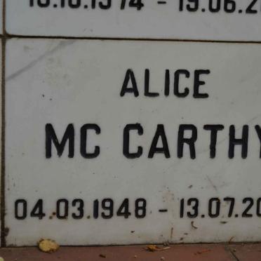 MC CARTHY Alice 1948-200?