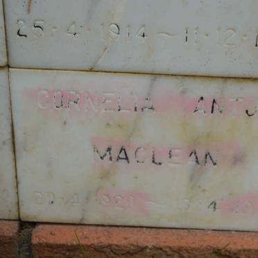 MACLEAN Cornelia Antje 1920-1981