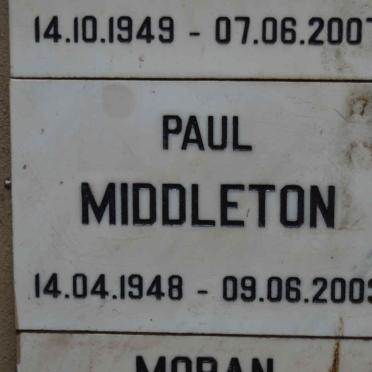 MIDDLETON Paul 1948-2003