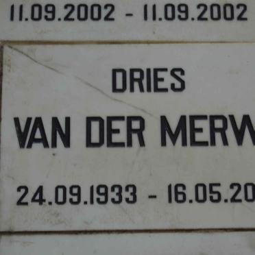 MERWE Dries, van der 1933-2008