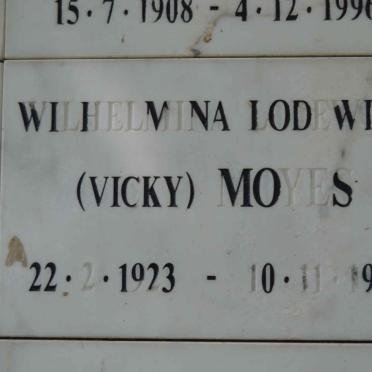 MOYES Wilhelmina Lodewika 1923-1996