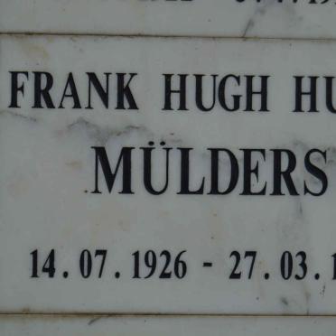 MULDERS Frank Hugh Hume 1926-1998