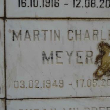 MEYER Martin Charles 1949-2001