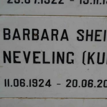 NEVELING Barbara Sheila nee KUIT 1924-2002