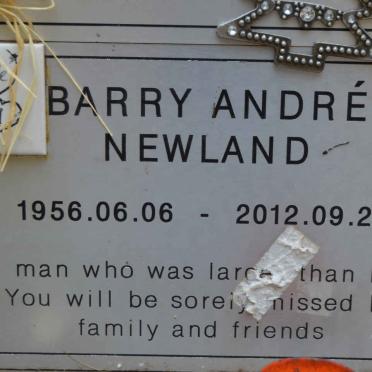 NEWLAND Barry Andre 1956-2012