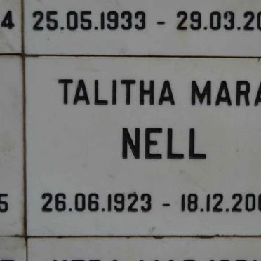 NELL Talitha Mara 1923-2004