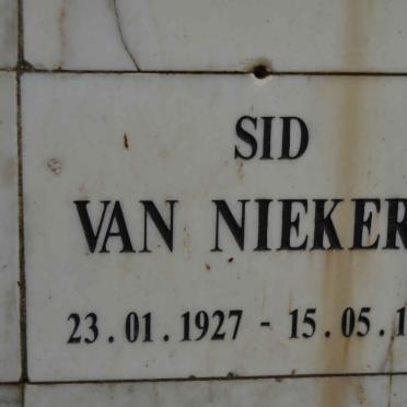 NIEKERK Sid, van 1927-1999