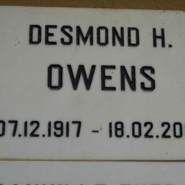 OWENS Desmond H. 1917-2003