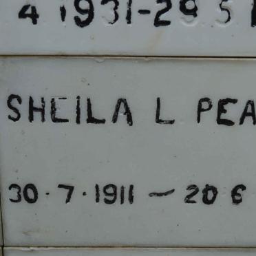 PEARCE Sheila L. 1911-1983