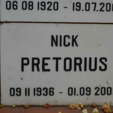 PRETORIUS Nick 1936-2003