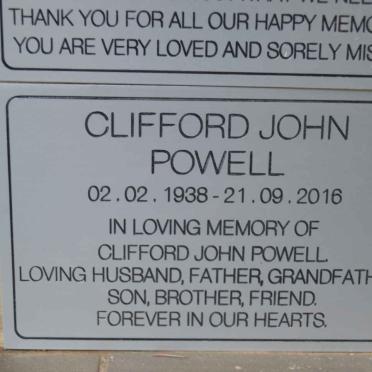 POWELL Clifford John 1938-2016