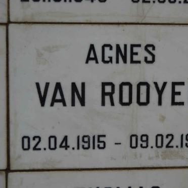 ROOYEN Agnes, van 1915-199?