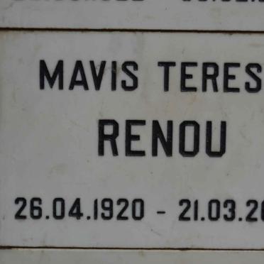 RENOU Mavis Teresa 1920-2004
