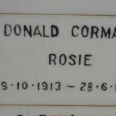 ROSIE Donald Cormack 1913-1981