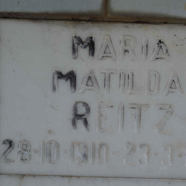 REITZ Maria Matilda 1910-1988