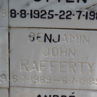 RAFFERTY Benjamin John 1989-1989