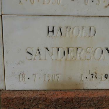SANDERSON Harold 1907-1995