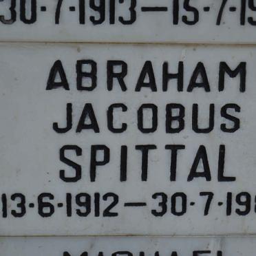 SPITTAL Abraham Jacobus 1912-1982