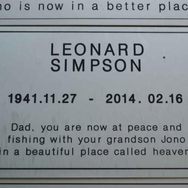 SIMPSON Leonard 1941-2014