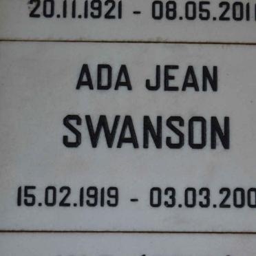 SWANSON Ada Jean 1919-2009