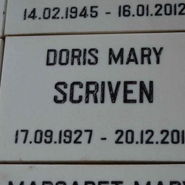 SCRIVEN Doris Mary 1927-2011