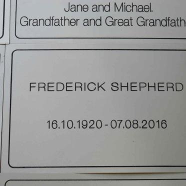 SHEPHERD Frederick 1920-2016
