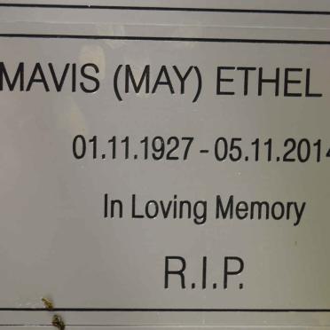 TIMM Mavis Ethel 1927-2014