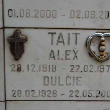 TAIT Alex 1918-1976 &amp; Dulcie 1926-2001