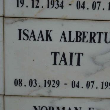 TAIT Isaak Albertus 1929-1998