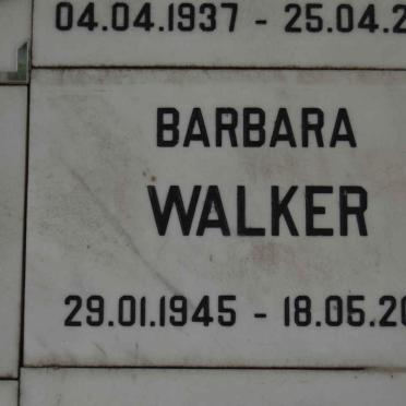 WALKER Barbara 1945-2010