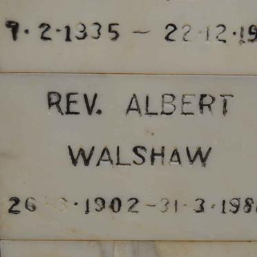 WALSHAW Albert 1902-1980