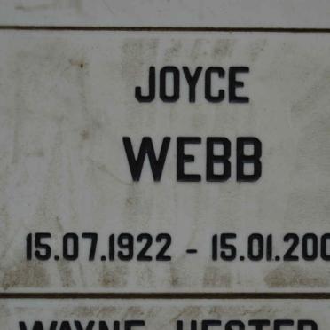 WEBB Joyce 1922-2008