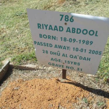 ABDOOL Riyaad 1989-2005