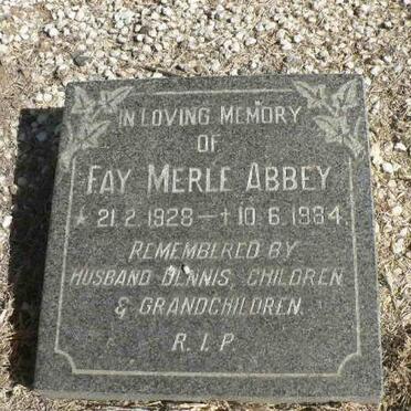ABBEY Fay Merle 1928-1984