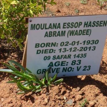 ABRAM Moulana Essop Hassen nee WADEE 1930-2013
