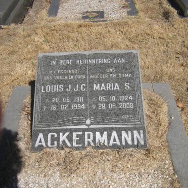 ACKERMANN Louis J.J.C. 1911-1994 &amp; Maria S. 1924-2008