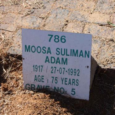 ADAM Moosa Suliman 1917-1992