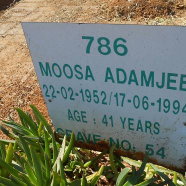 ADAMJEE Moosa 1952-1994