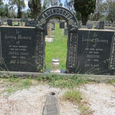 ADENDORFF Jozua 1906-1963 &amp; Hester 1911-1983