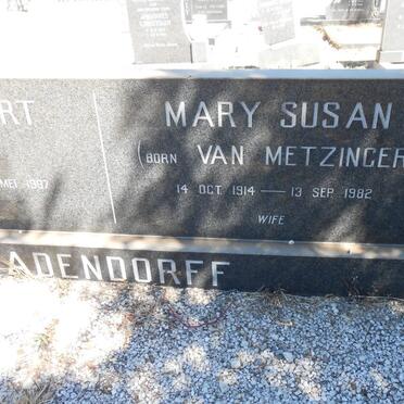 ADENDORFF Mary Susan nee VAN METZINGER 1914-1982