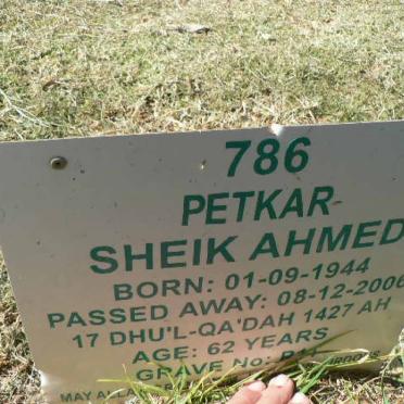 AHMED Petkar-Sheik 1944-2006