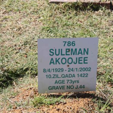 AKOOJEE Suleman 1929-2002