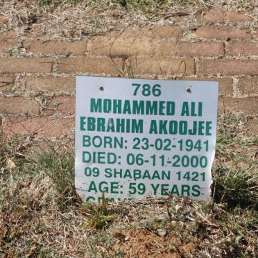 AKOOJEE Mohammed Ali Ebrahim 1941-2000