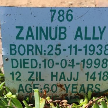 ALLY Zainub 1938-1998